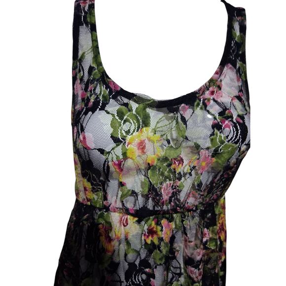 Y2K Vintage Julies Closet Womens S Lace‎ Asymmetrical Whimsigoth Fairy Sheer Top - Picture 2 of 13